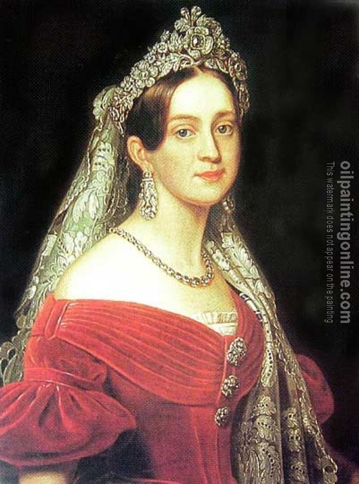 Stieler, Joseph Karl - Duchess Marie Frederike Amalie of Oldenburg Queen of Greece